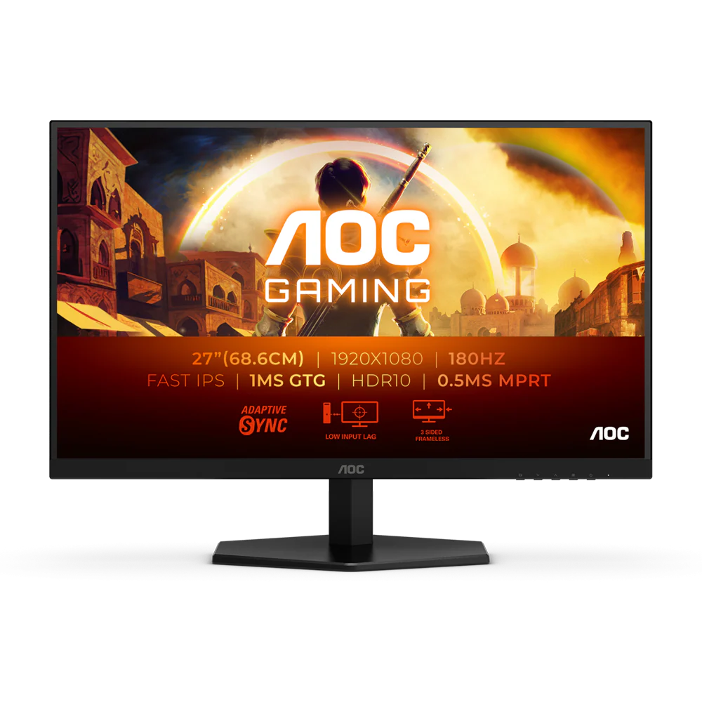 AOC 27G42E - 27 Inch FHD 180Hz 0.5ms IPS Gaming Monitor - Black