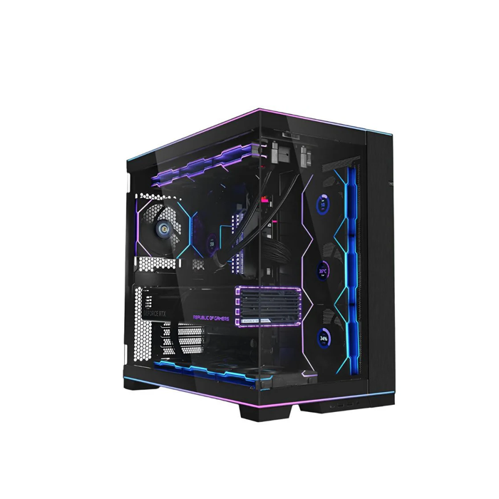 thumbnail image 2 of Lian Li O11 Dynamic EVO RGB Tempered Glass ATX Mid Tower – Black O11DERGBX 2 of 5