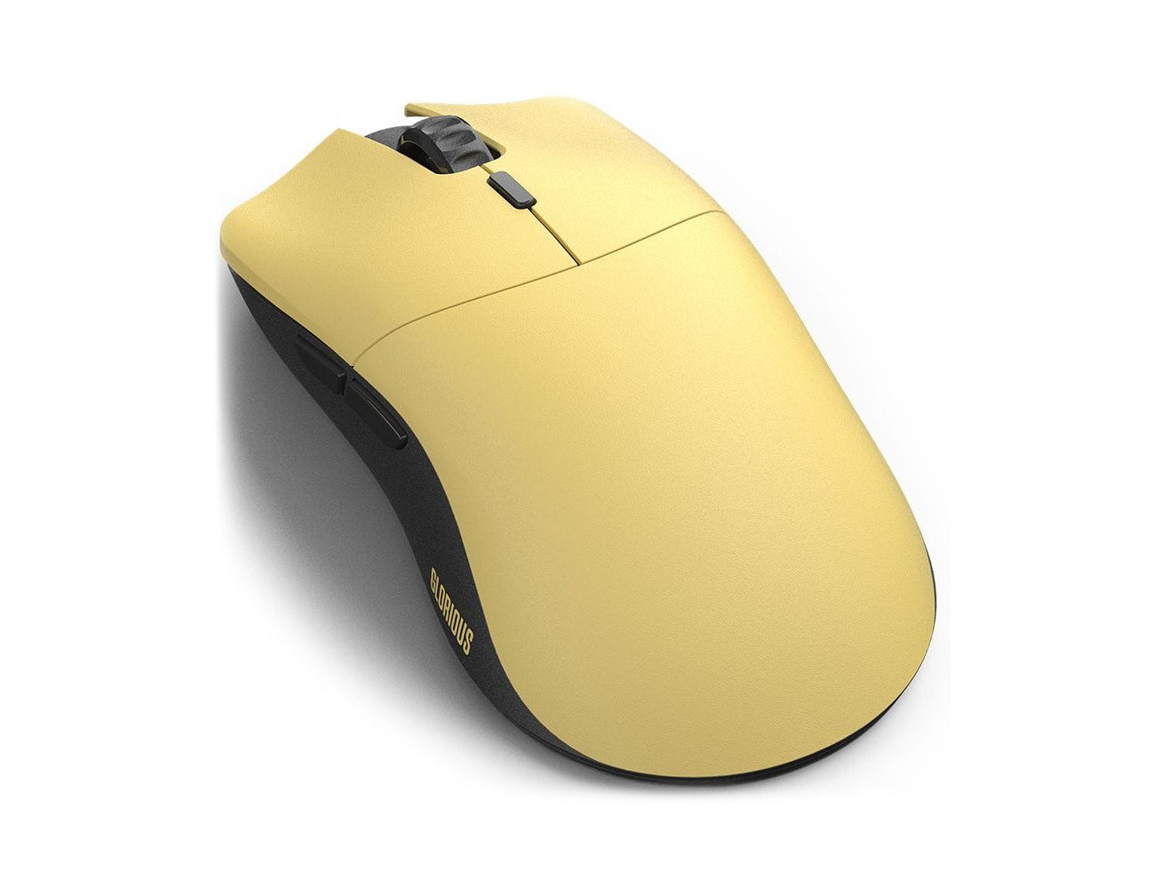 Glorious Forge Model O PRO Mouse Gaming Wireless, 55g, Sensore Pixart BAMF 19K DPI, Batteria 80h, 6 Pulsanti, Design A Guscio Sigillato, Colore Golden Panda