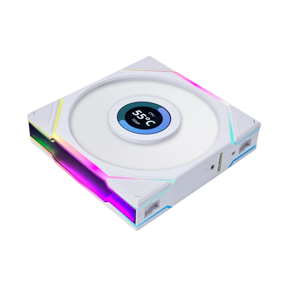 LIAN LI UNI FAN TL LCD RGB 120MM Case Fan - White