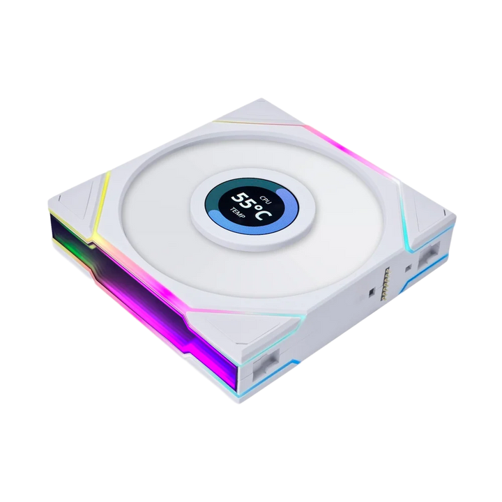 LIAN LI UNI FAN TL LCD RGB 120MM Case Fan - White