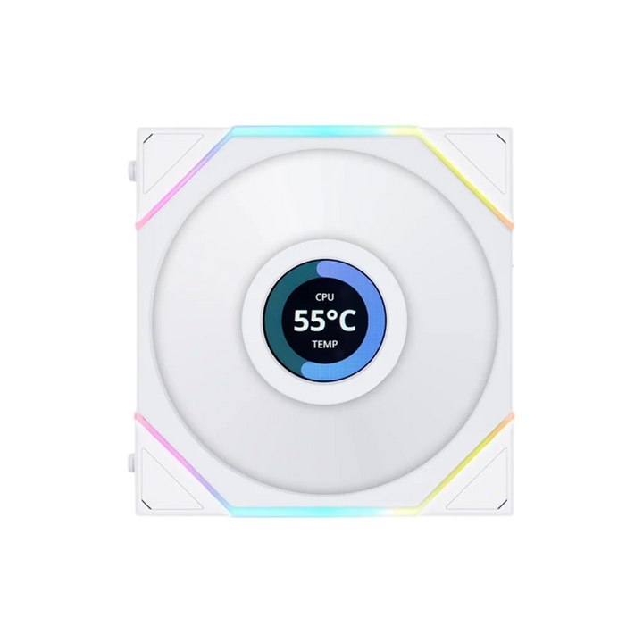 LIAN LI UNI FAN TL LCD RGB 120MM Case Fan - White