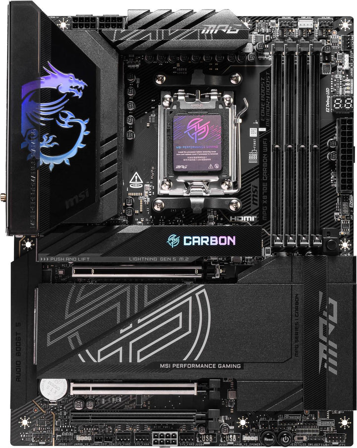 MSI MPG X870E CARBON AM5 ATX Gaming Motherboard