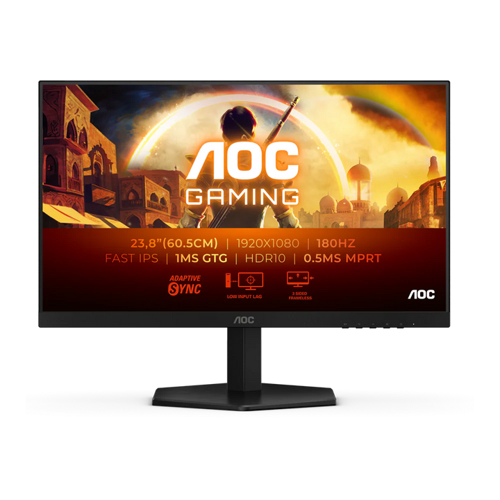 AOC 24G42E - 24 Inch FHD 180Hz 0.5ms HDMI 2.0 IPS Gaming Monitor - Black