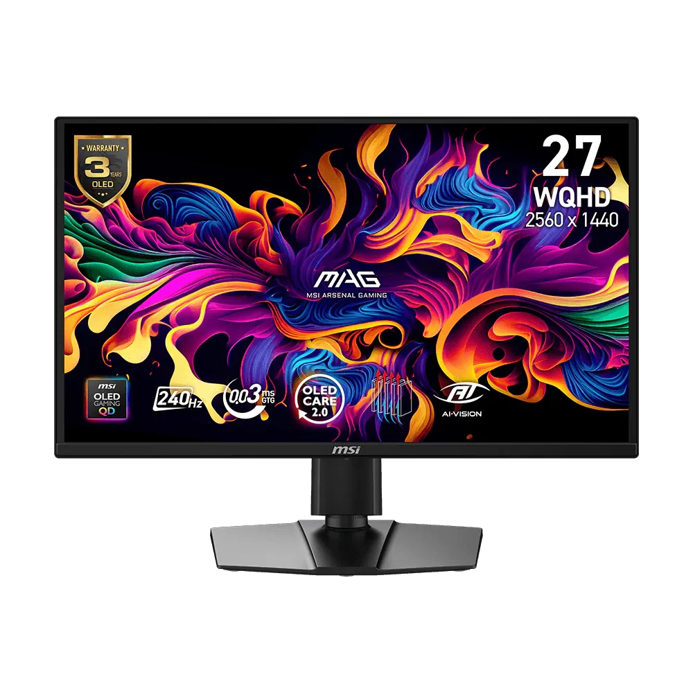 MSI MAG 272QP X24 27 Inch 240Hz WQHD HDMI 2.1 0.03ms QD-OLED Gaming Monitor - Black