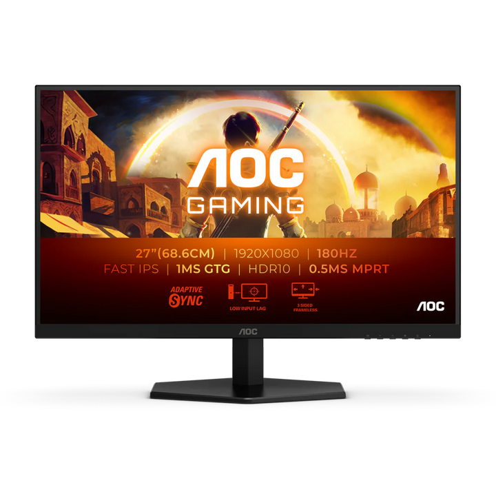 AOC 27G42E - 27 Inch FHD 180Hz 0.5ms IPS Gaming Monitor - Black