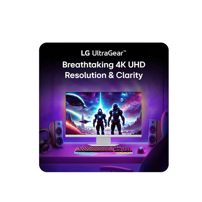 LG 32" UltraGear UHD 4K IPS, 144Hz, 1ms, Smart (webOS) Gaming Monitor - White