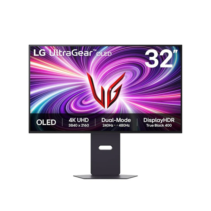 LG UltraGear Dual-Mode OLED 32" 4K UHD 240Hz/FHD 480Hz, 0.03ms, HDMI 2.1, G-Sync, Adaptive Sync & FreeSync Premium Pro Gaming Monitor - Black
