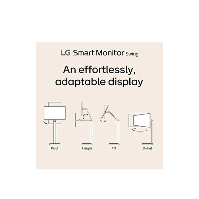 LG 32" 4K UHD IPS Touchscreen Smart Monitor Swing with Rolling Stand