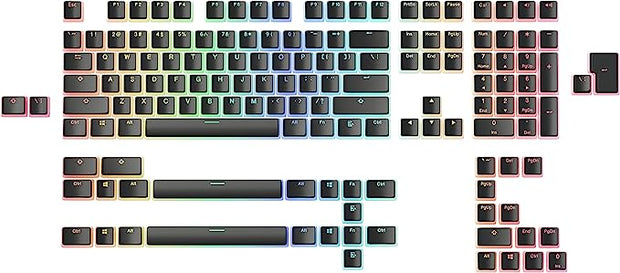 Glorious Aura V2 (Black) - PBT Pudding Keycaps for Mechanical Keyboards