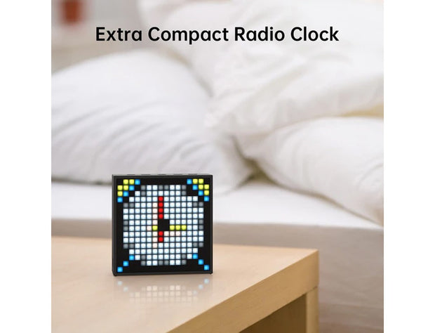 Divoom Timebox Evo Pixel Art Bluetooth Speaker With 16x16 LED Animation Display, App Control & Bedside Alarm Clock - Black