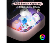 Divoom Ditoo-Pro Retro Pixel Art Bluetooth Speaker with RGB Mechanical Keyboard - Pink