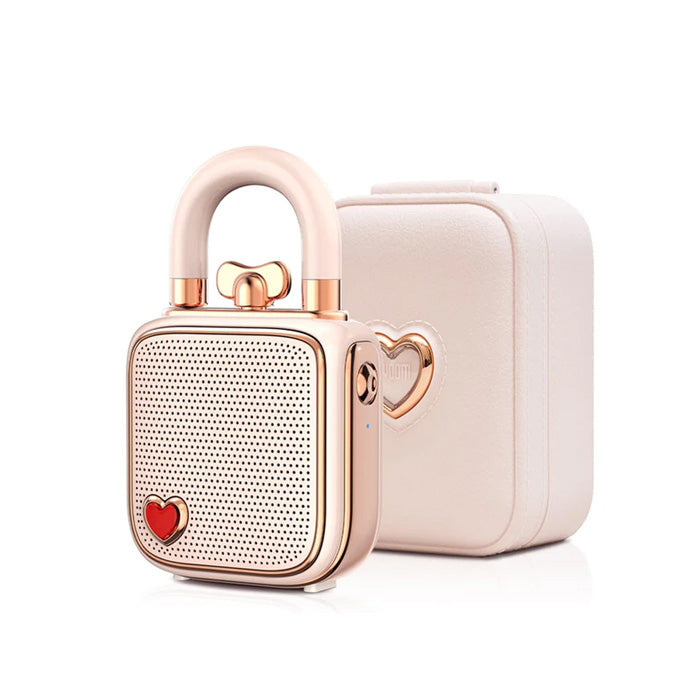 Divoom LoveLock Portable Bluetooth Speaker, Mini Cute Retro Stylish Design, 5W Sound Box - Pink