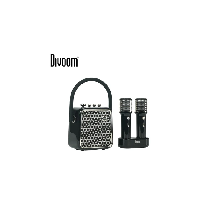 Divoom SongBird SE Portable Bluetooth Speaker With Dual Microphone Karaoke Function - Black