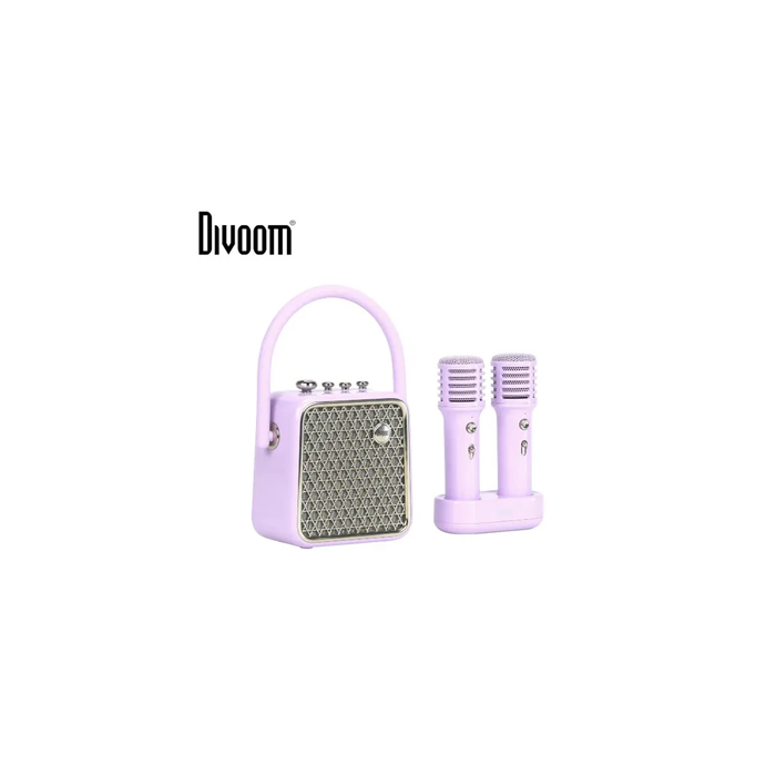 Divoom Purple Divoom SongBird SE Portable Bluetooth Speaker With Dual Microphone Kar ...