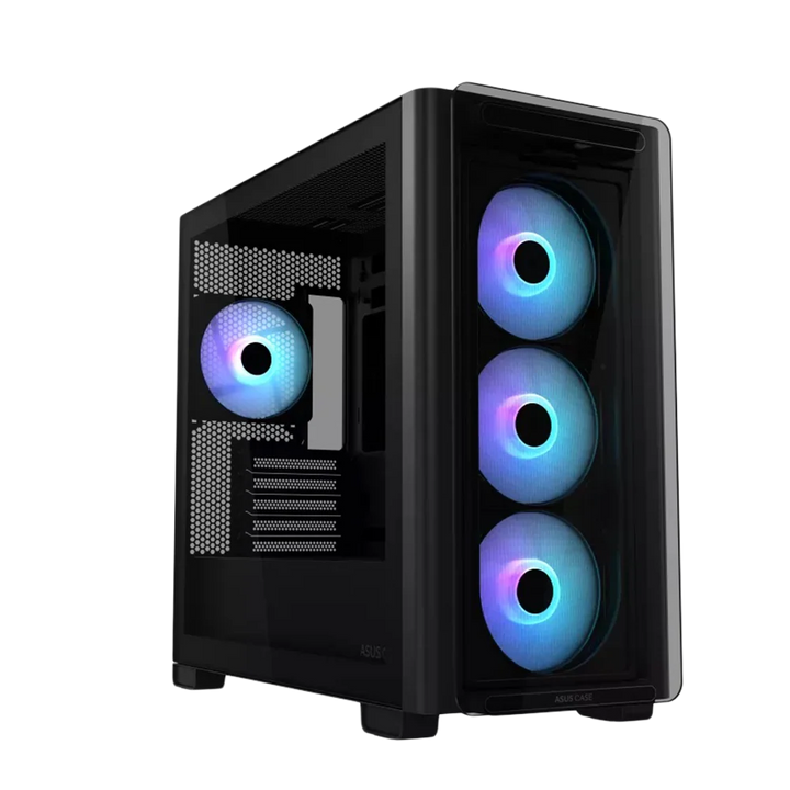ASUS A23 PLUS With 4 Fan RGB ATX Mid Tower Case - Black