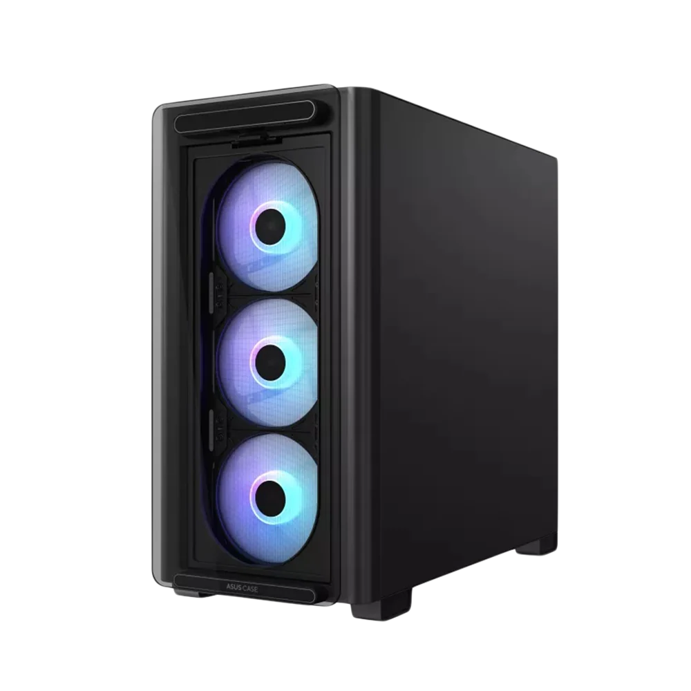 ASUS A23 PLUS With 4 Fan RGB ATX Mid Tower Case - Black