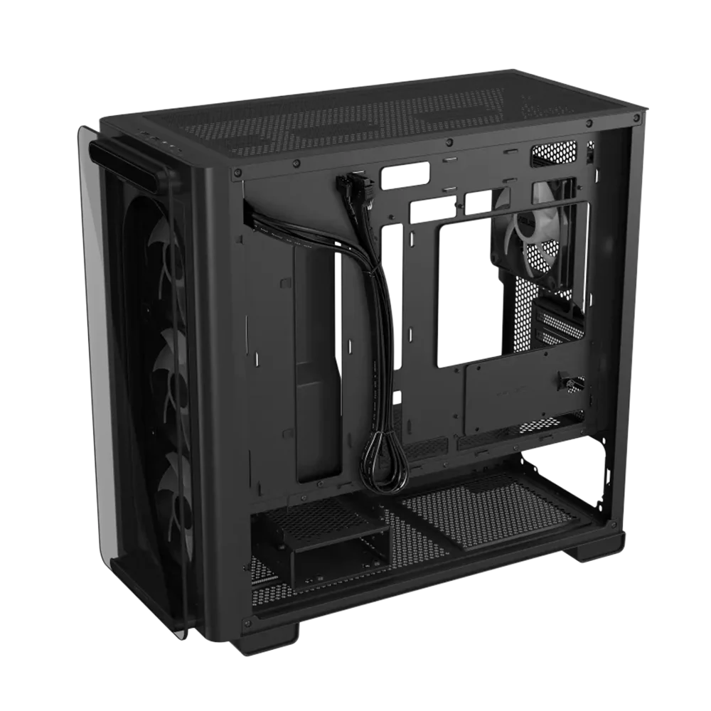 ASUS A23 PLUS With 4 Fan RGB ATX Mid Tower Case - Black