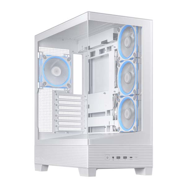ASUS A31 PLUS ARGB ATX Mid Tower Case - White