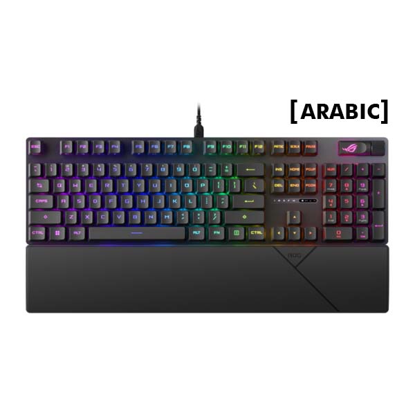 ASUS ROG STRIX SCOPE II RX Switch - RGB Wired Optical Mechanical Gaming Keyboard - Black - Arabic layout