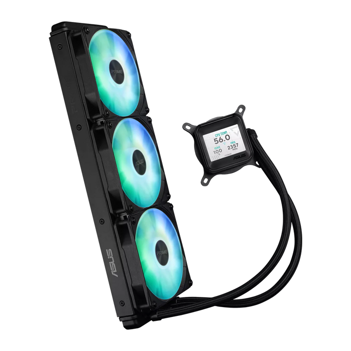 ASUS PRIME LC 360 ARGB LCD AIO CPU Liquid Cooler - Black