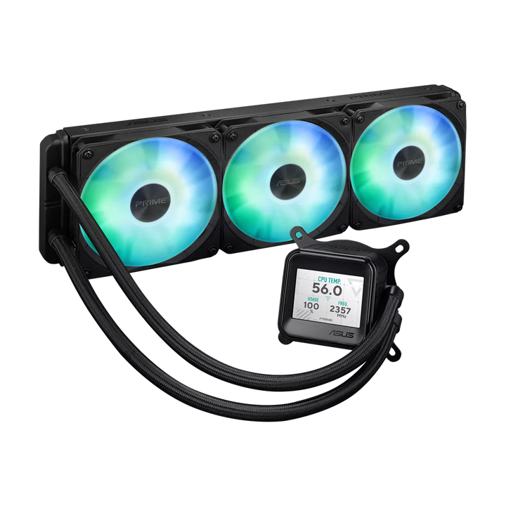 ASUS PRIME LC 360 ARGB LCD AIO CPU Liquid Cooler - Black