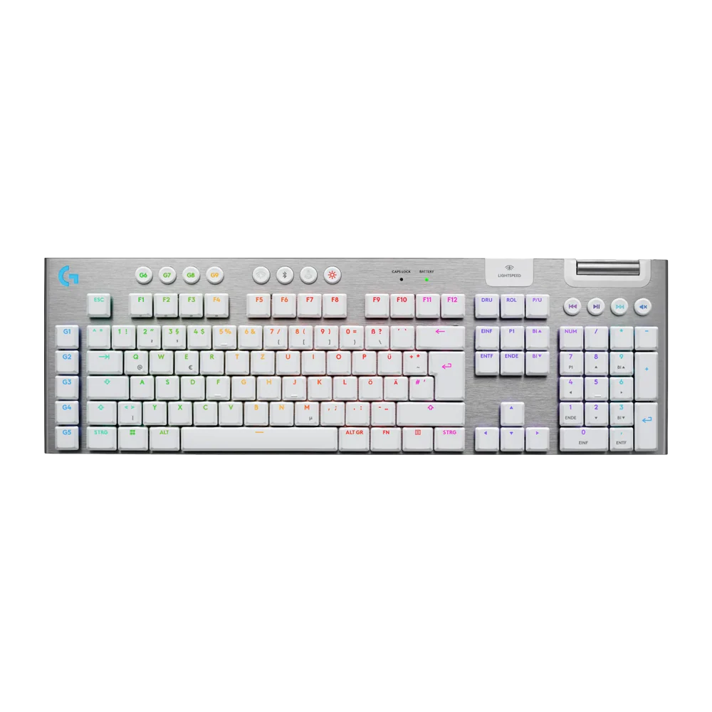 LOGITECH G915 X LIGHTSPEED TACTILE Low Profile RGB Wireless Gaming Keyboard - White