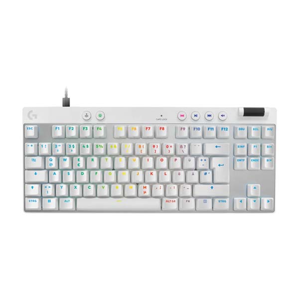 LOGITECH PRO X TKL RAPID Wired Gaming Keyboard - White