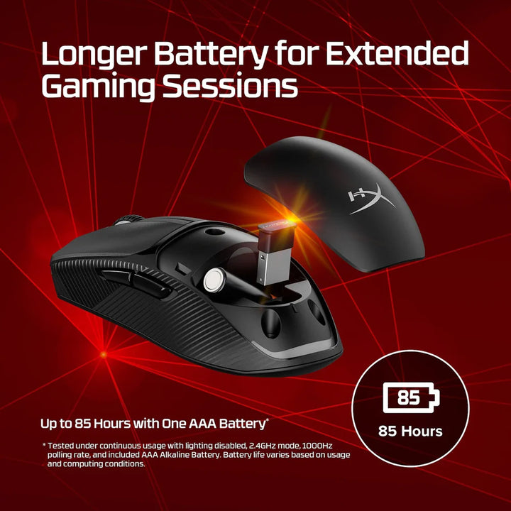 HyperX Pulsefire Fuse Wireless Gaming Mouse - Black
