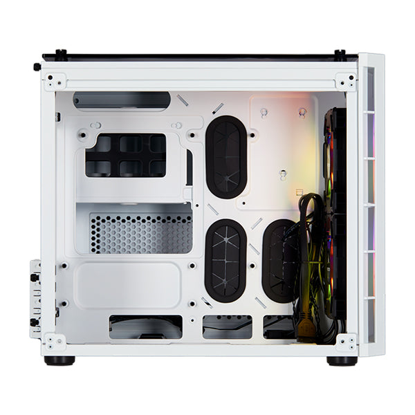 Corsair Crystal Series 280X RGB Tempered Glass Micro ATX Case - White