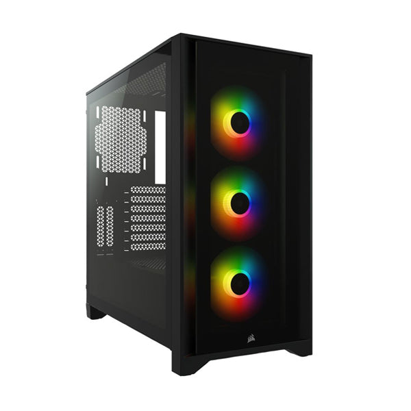 Corsair iCUE 4000X RGB Tempered Glass Mid-Tower ATX Case - Black