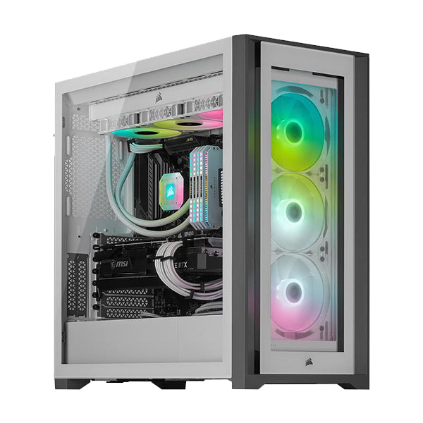 Corsair iCUE 5000X RGB Mid-Tower Smart Case - White