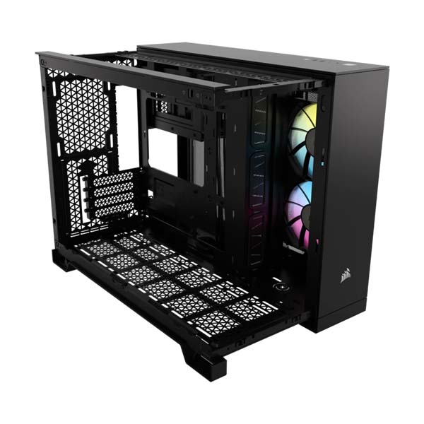 CORSAIR iCUE LINK 2500X RGB Micro ATX Dual Chamber PC Case - Black