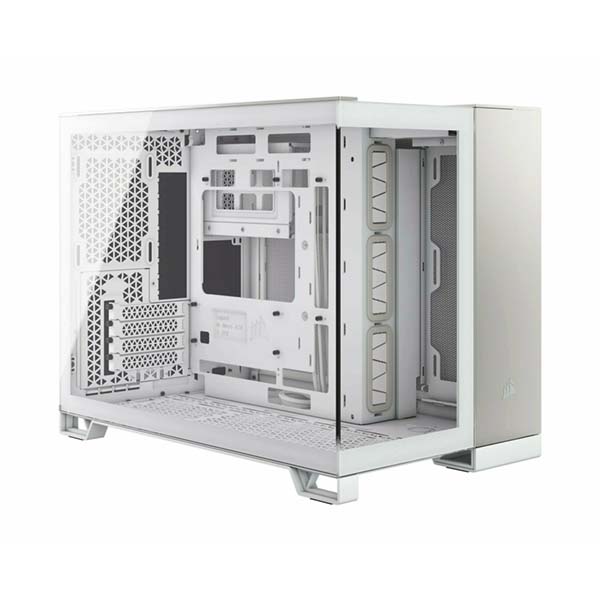 CORSAIR 2500X Mid Tower Case - White/Satin Gray Aluminum