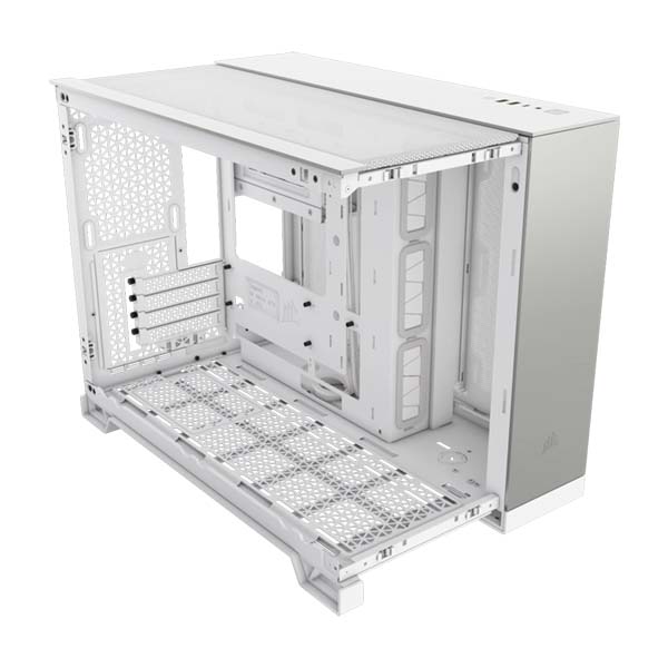 CORSAIR 2500X Mid Tower Case - White/Satin Gray Aluminum