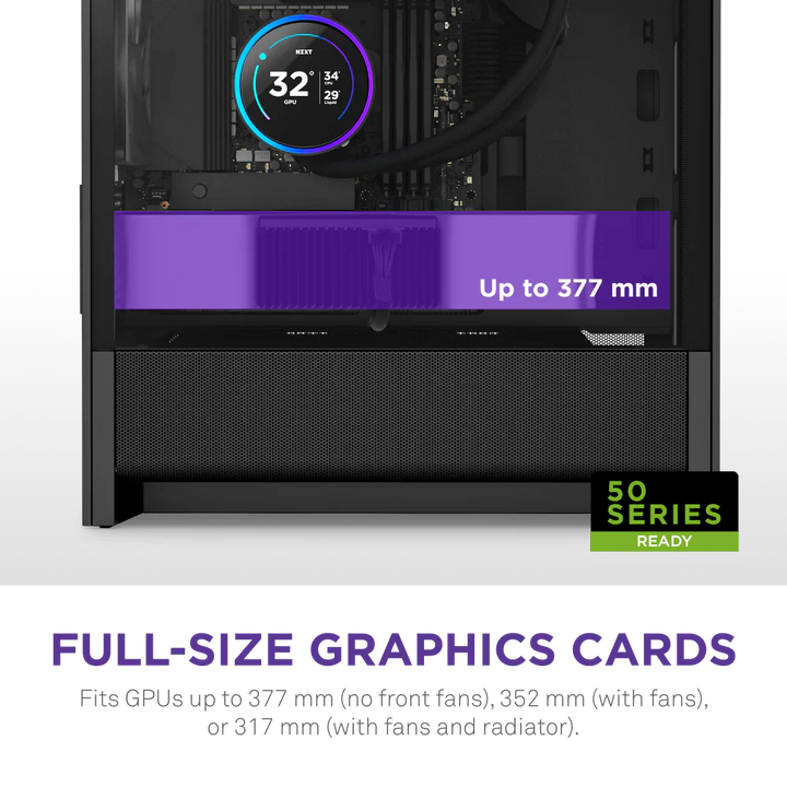 NZXT H3 Flow (2025) micro-ATX Mid Tower Case - All Black