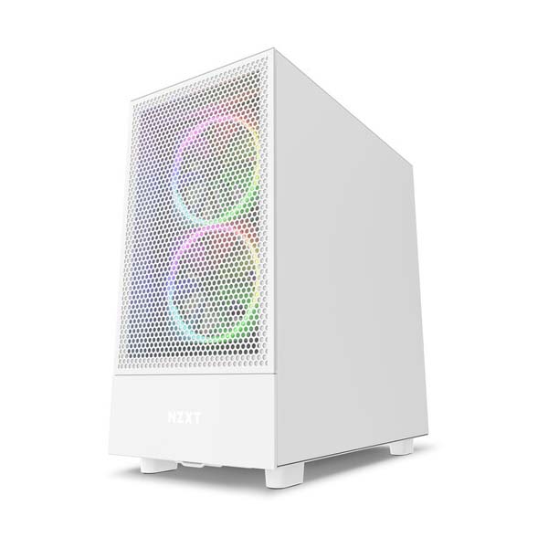 NZXT H5 Flow RGB Edition ATX Mid Tower Case - White