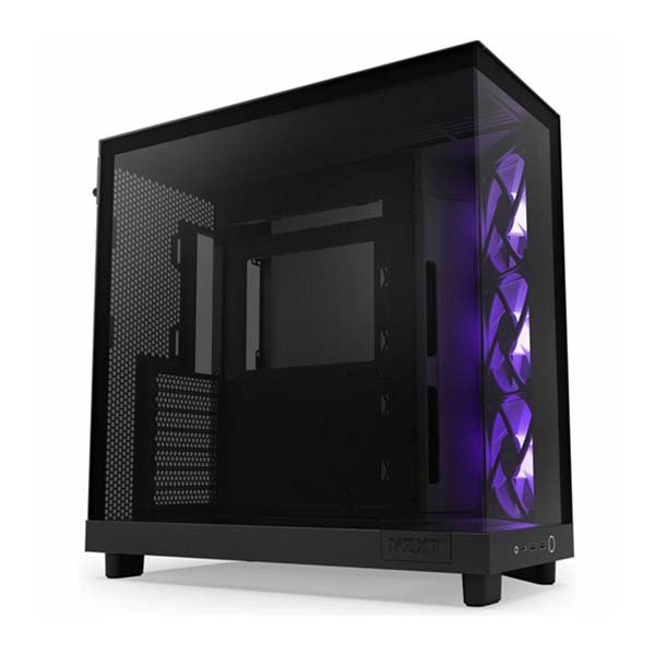 NZXT H6 Flow RGB Compact Dual-Chamber ATX Mid Tower Case - Black