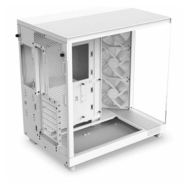 NZXT H6 Flow RGB Compact Dual-Chamber ATX Mid Tower Case - White