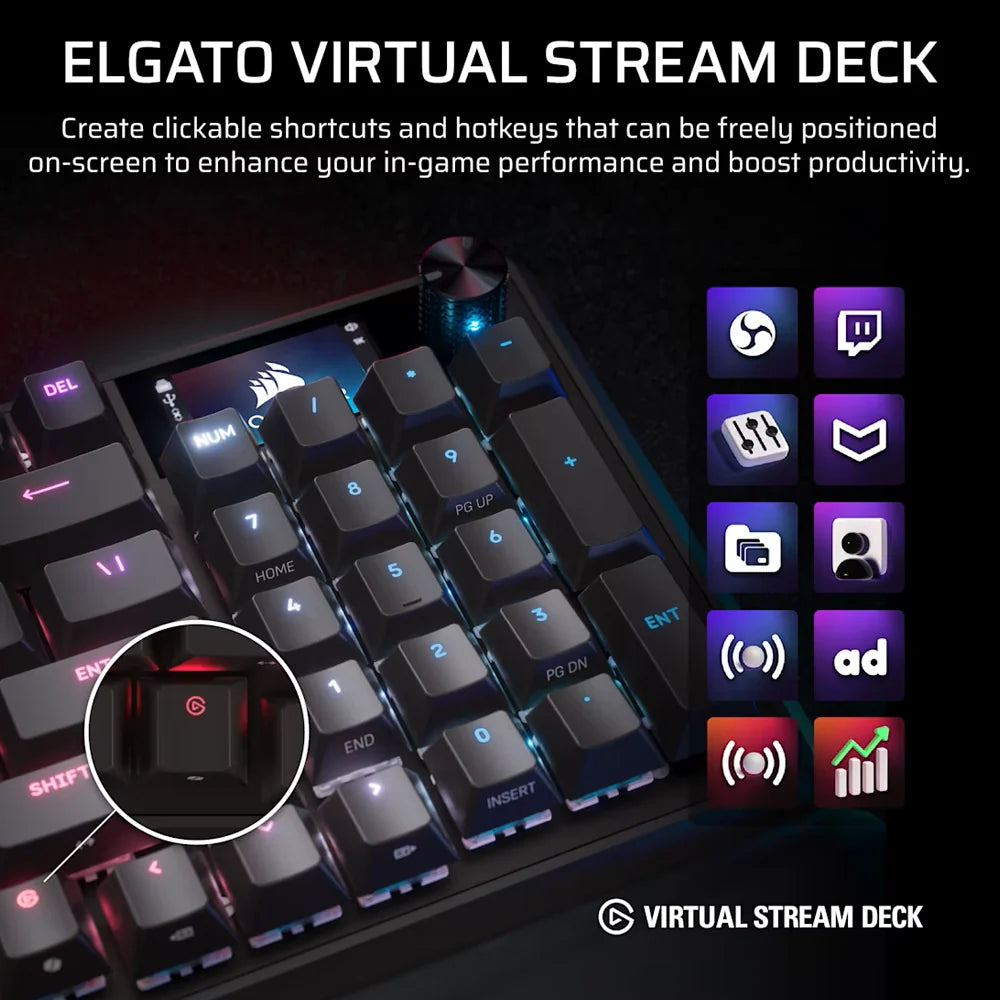 CORSAIR VANGUARD MLX Plasma 96 Wired Mechanical Gaming Keyboard - Black