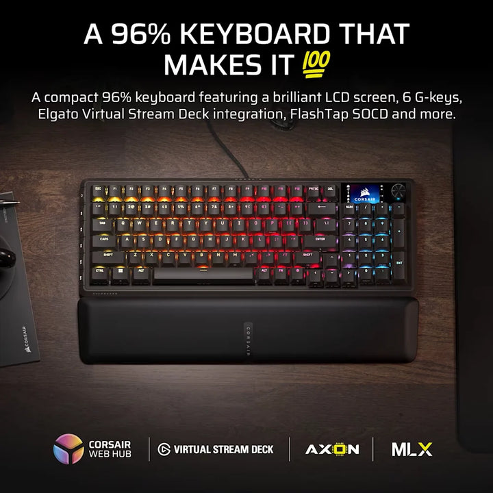 CORSAIR VANGUARD MLX Plasma 96 Wired Mechanical Gaming Keyboard - Black