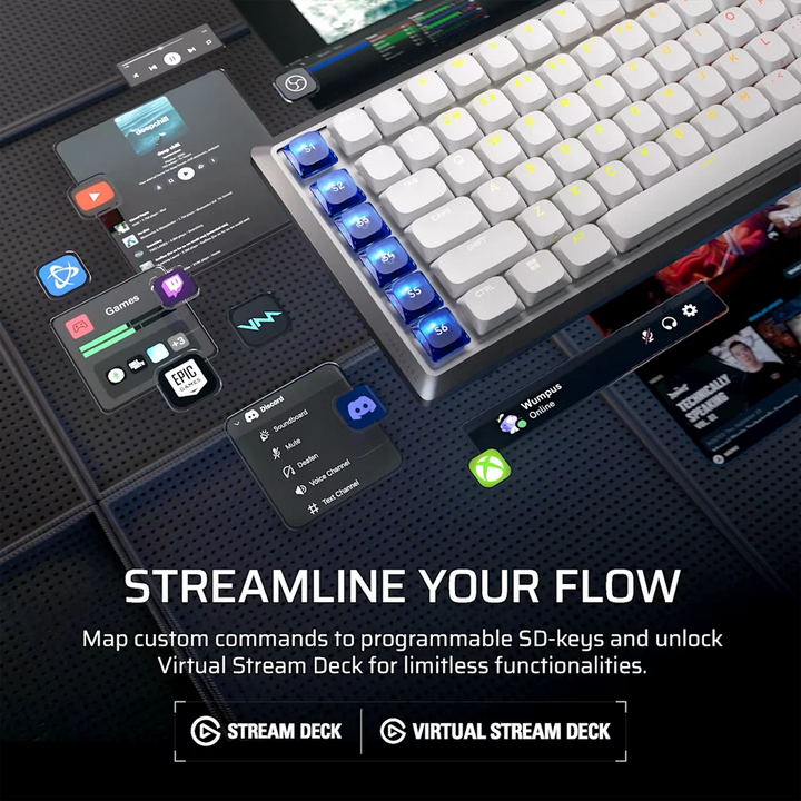 CORSAIR VANGUARD AIR 99 WIRELESS Optical Mechanical Gaming Keyboard - White