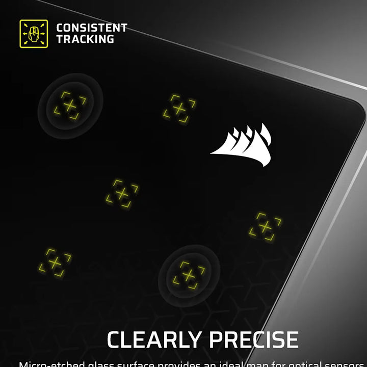 CORSAIR MM Glass Large Precision Gaming Mouse Pad - Black