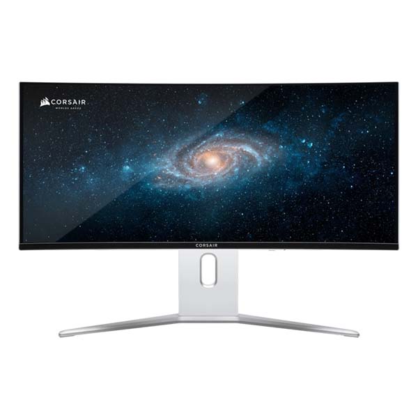 CORSAIR XENEON 34WQHD240-C - 34 Inch WQHD 240Hz 0.03ms HDMI 2.1 QD-OLED Curved Gaming Monitor - White