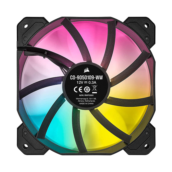 Corsair iCUE SP120 RGB ELITE Performance 120mm PWM Fan - Triple Pack with Lighting Node CORE