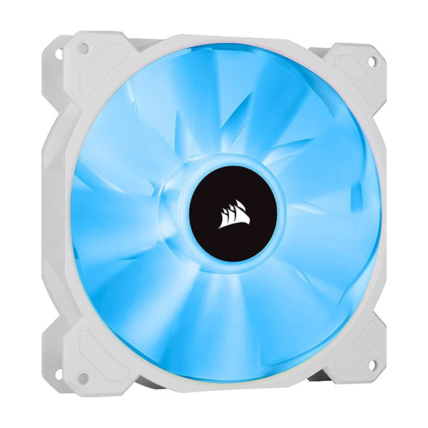 Corsair iCUE SP140 RGB ELITE Performance 140mm White PWM Fan - Dual Fan Kit with Lighting Node CORE