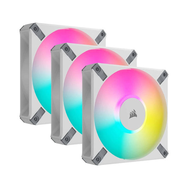 Corsair iCUE AF120 RGB ELITE 120mm PWM Triple Fan Kit - White