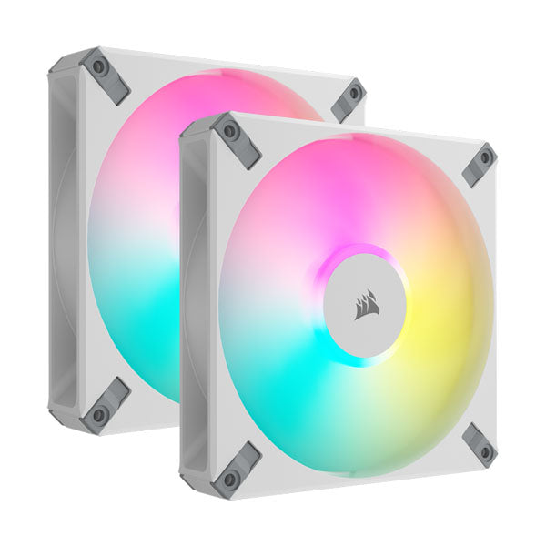 Corsair iCUE AF140 RGB ELITE 140mm PWM Dual Fan Kit - White