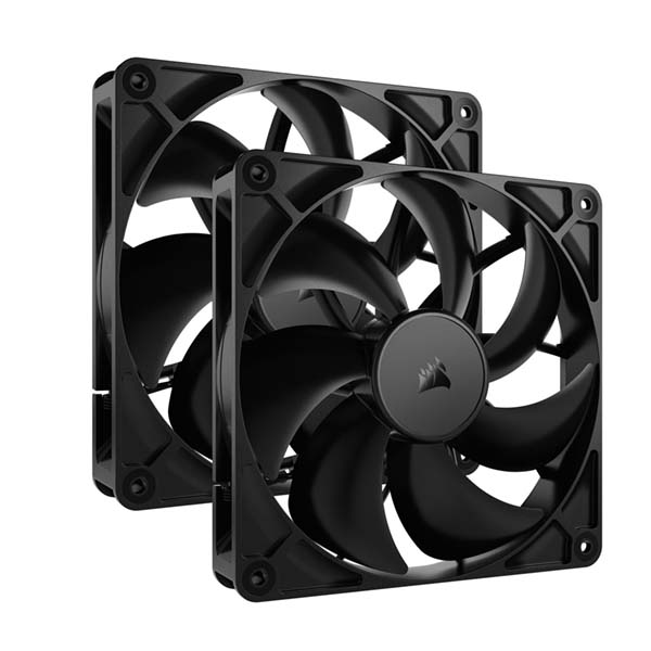 CORSAIR RS140 - 2x140mm PWM Dual Case Fan - Black