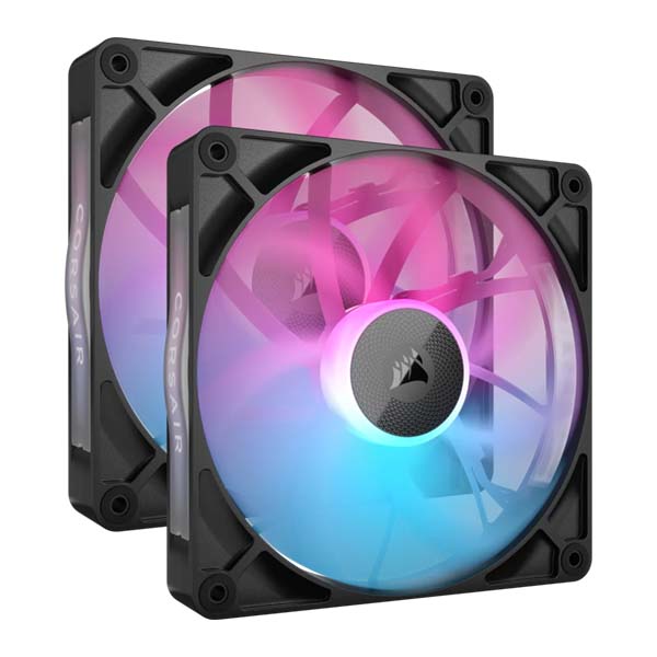 CORSAIR iCUE LINK RX140 RGB - 2 x 140mm PWM Fan Twin Starter Kit - Black